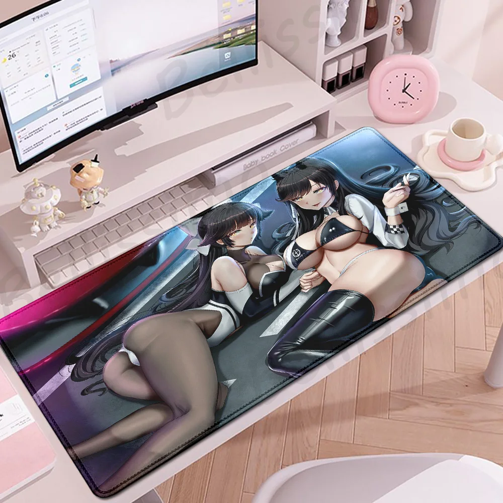 HD Azur Lane Mousepad Keyboard Pad Hindenburg Belfast Xxl Hentai Mouse Pad Extended Desk Mat E-Sports Mats Large Gaming Playmat