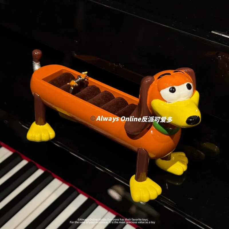 ديزني فاتنة الكلب الدائري حامل صندوق مجوهرات تخزين المجوهرات عرض الرف Kawaii سطح المكتب الحلي هدية عيد ميلاد