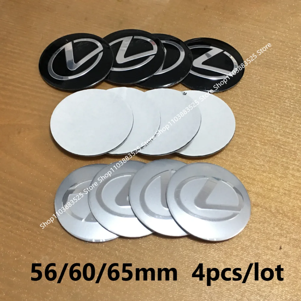 

4pcs 56/60/65mm Car Wheels Center Cap Hub stickers For Lexus LS IS GS GX LC RZ RX EX IS350 ES300 GS350 CT200h GX460 LX570 RX500