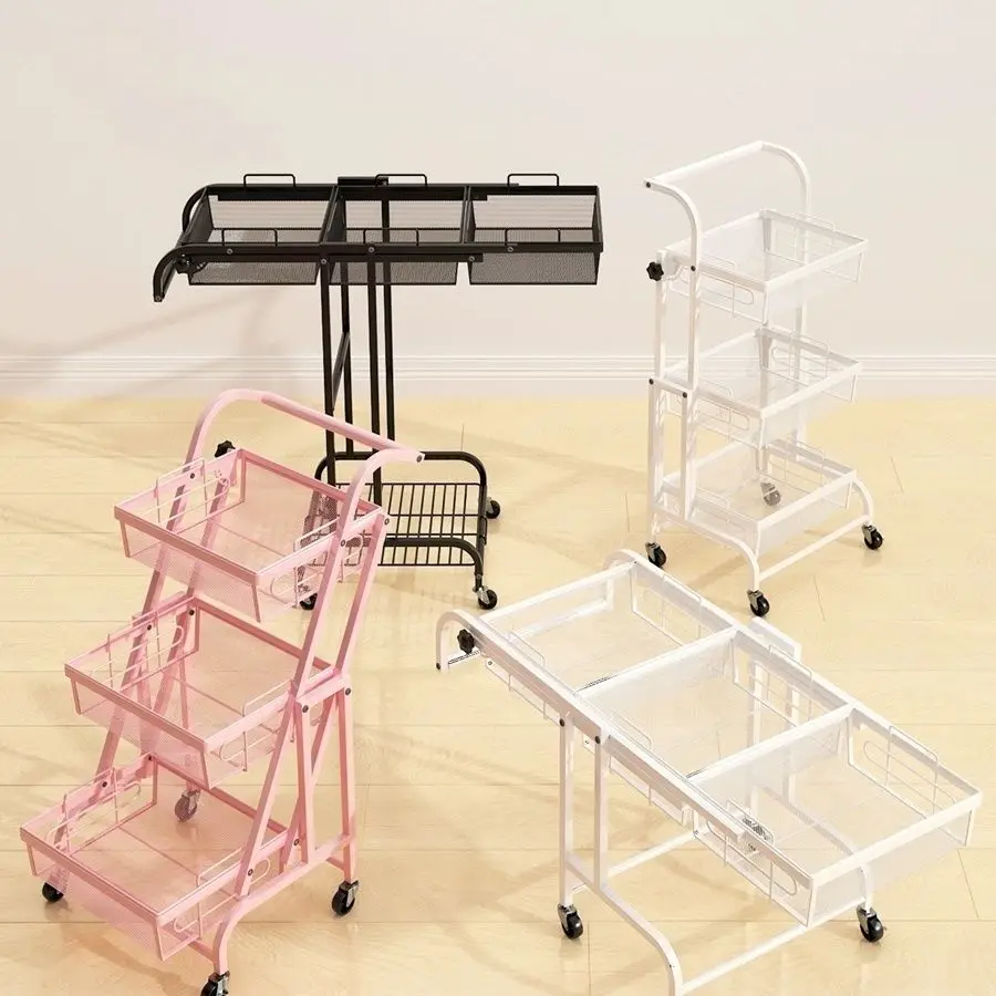 

Mobile Balanceable Small Cart Stand Multi-Layer Wheel-Included Storage Ra for Household Miscellaneous Goods And Snas