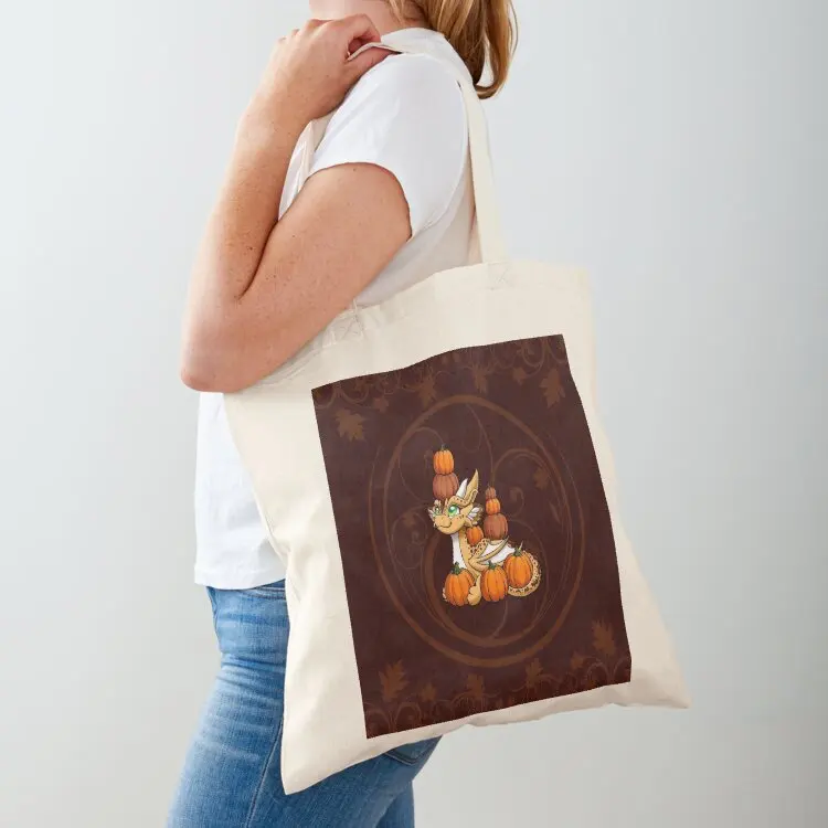 

Pumpkin Stacker Dragon Tote Bag Custom bag reusable grocery bags bag luxury women shoping