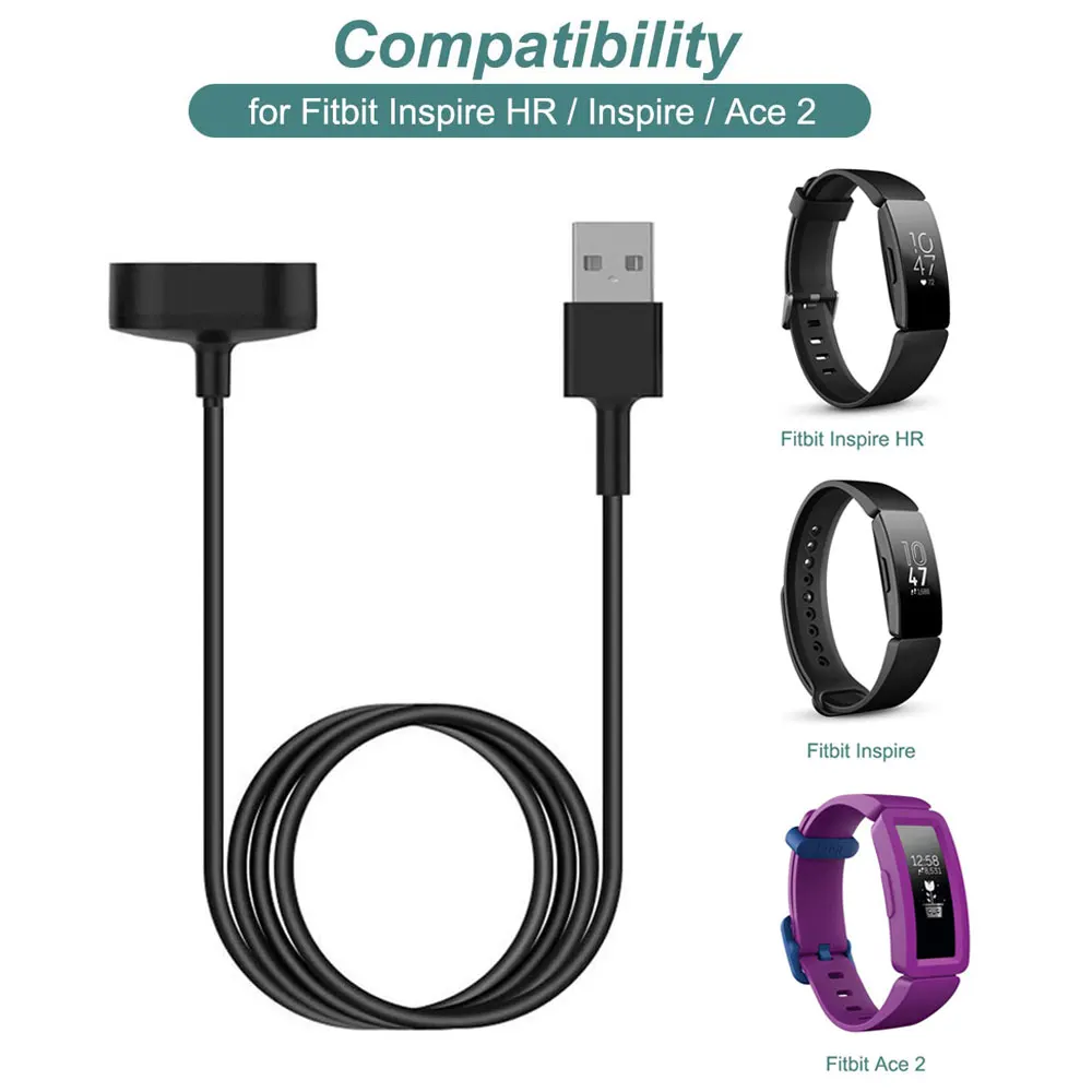 1PCS 3.3ft/100cm Charger for Fitbit Inspire 2 3 Replacement USB Charging Cable Cord Accessory for Fitbit Inspire & Inspire HR