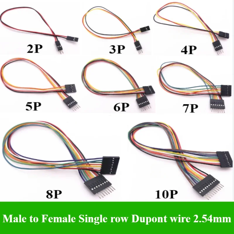 1/5/10/20Pcs/lot Single Row Dupont Line Male to Female 2/3/4/5/6/7/8/10 Pin 2.54MM Dupont Jumper Cable Wire 30cm 26AWG For PCB