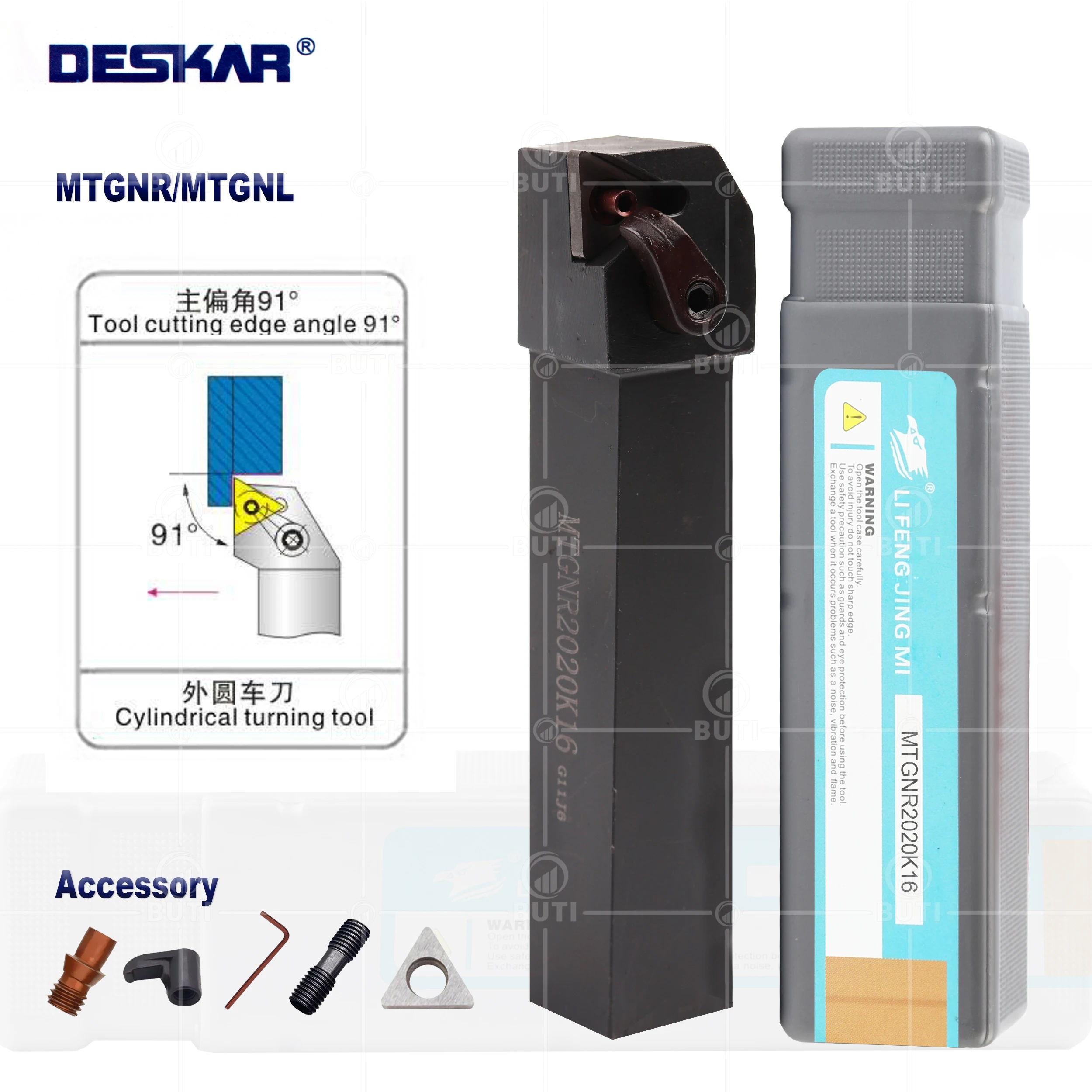 

DESKAR 100% Original MTGNR1616H16 MTGNR2020K16 MTGNR2525M16 CNC Lathe Cutter Arbor Cutting Carbide Inserts For TNMG Turning Tool