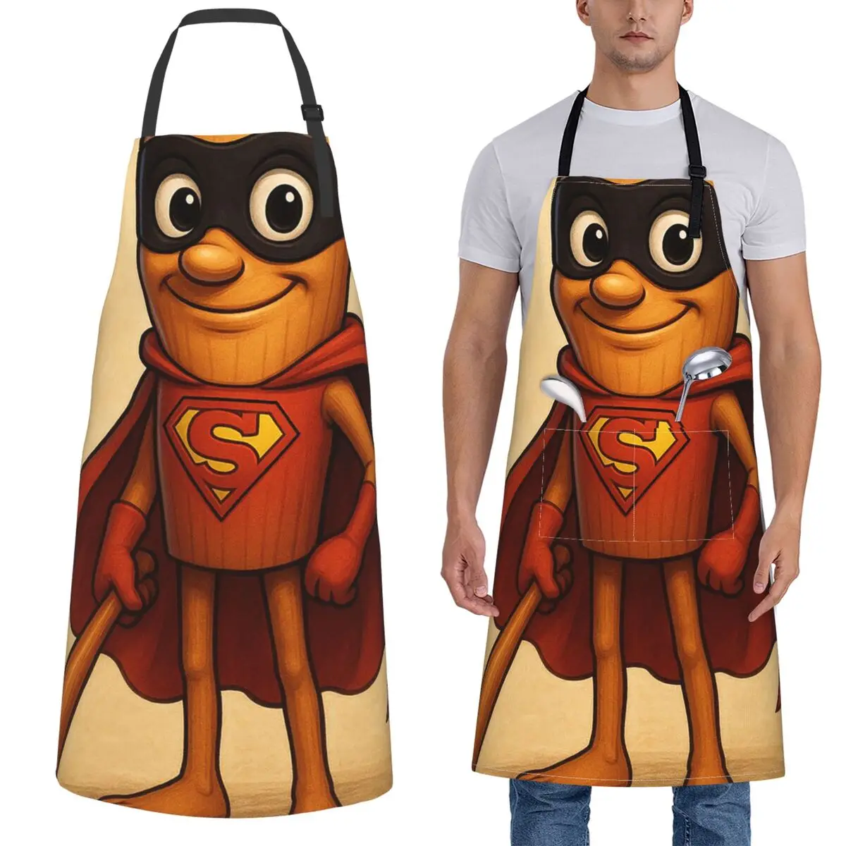 

Tung Tung Tung Sahur Bombardinocrocodilo Tralalelo Tralala Apron Chef Cuisine Tablier Kitchen Pinafore for Women Men Gardening