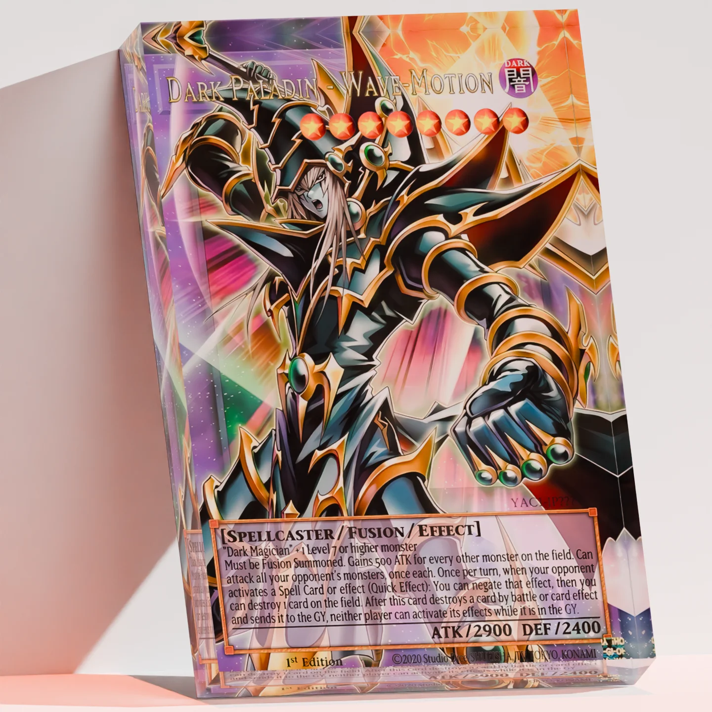 Yu-Gi-Oh YGO Dark Paladin Wave Motion Clear Acrylic Block Anime Goods Desktop Ornament Anime Desk Decor Collection Gift