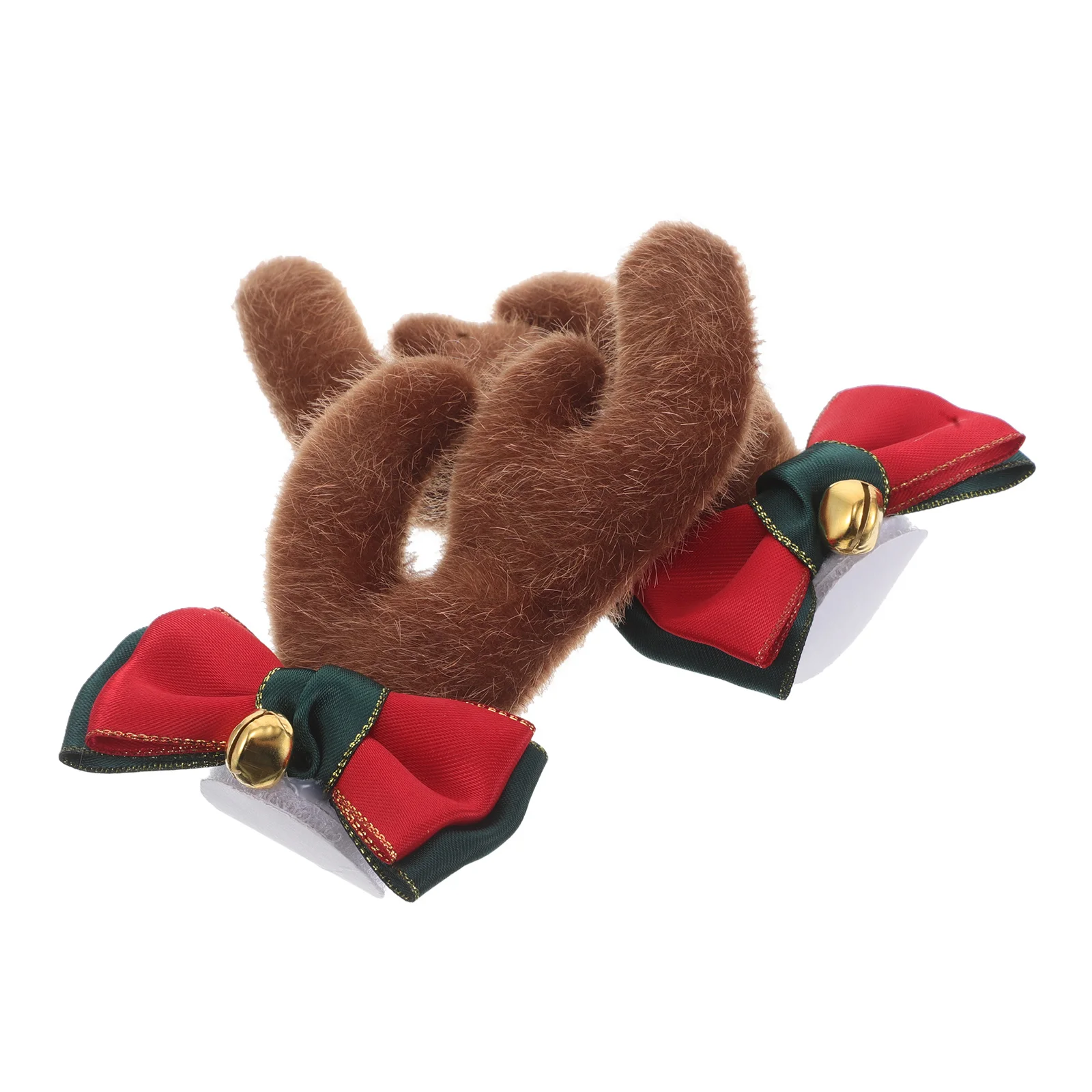 1 paio di decorazioni natalizie con corna di renna per moto, sci, snowboard, bici, accessori rimovibili con corno di cervo