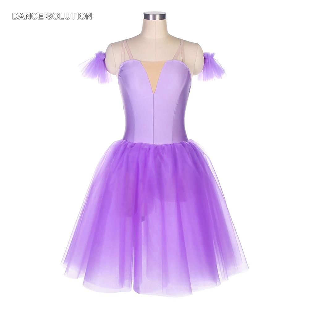 

Lilac Spandex Bodice Ballet Romantic Tutu Costumes Women & Girls Ballerina Performance Tutus Ballet Dance Practice Clothes 20014