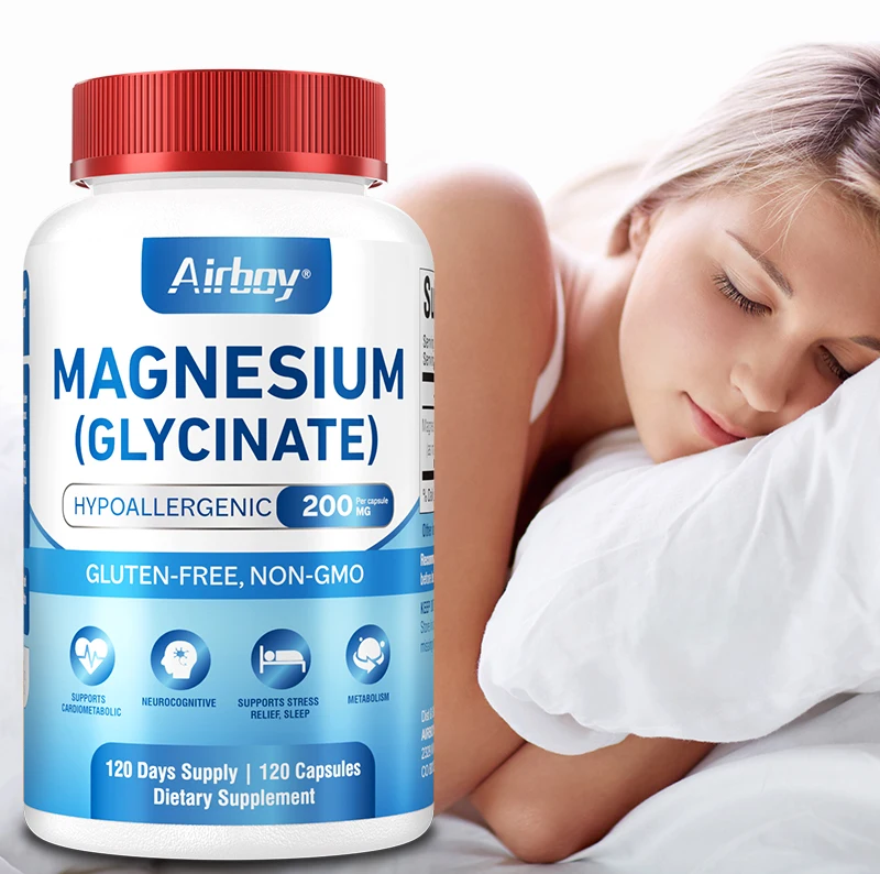 

Magnesium Glycinate Supplement - Supports Muscle, Nerve, Joint and Heart Health, Improves Sleep Quality