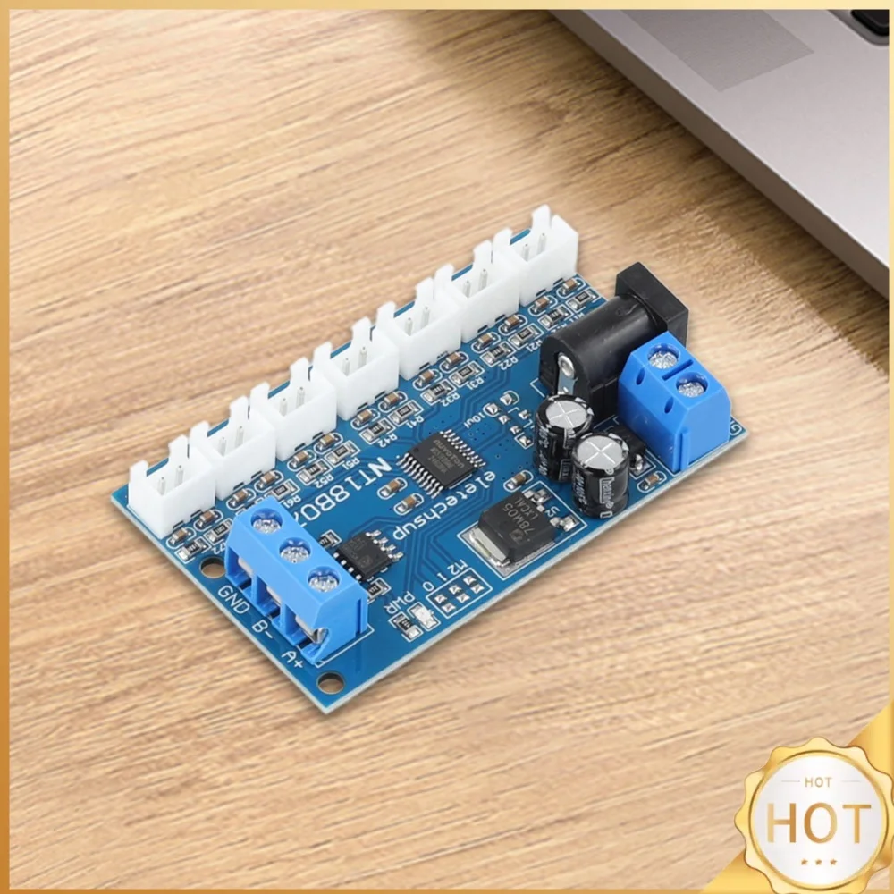 RS485 NTC Thermistor Temperature Sensor DC 12V 7-Channel Modbus RTU Remote Acquisition Monitor Module -20℃ To +125℃ for PLC