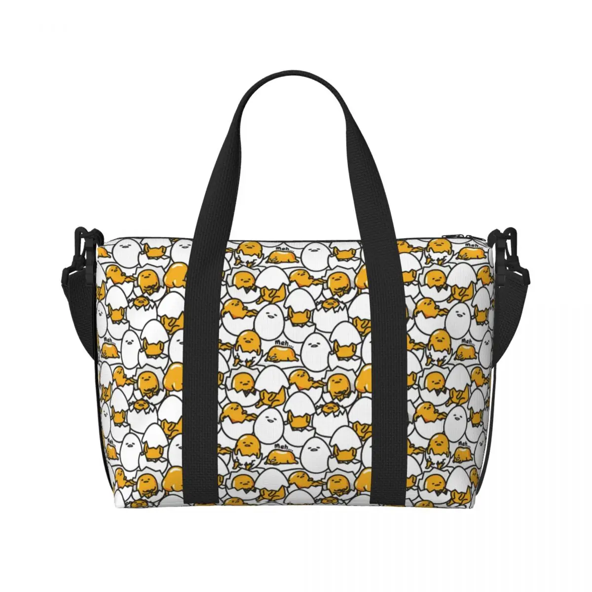 

Custom Anime Gudetama Cartoon Tote Bag Women Large Capacity Beach Gym Shoulder Travel Bag
