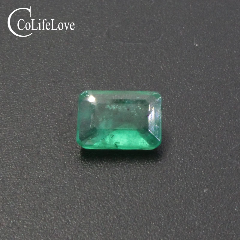 5mm * 7mm 0.6ct Real Natural Emerald Gemstone Emerald Cut Emerald Loose Gemstone