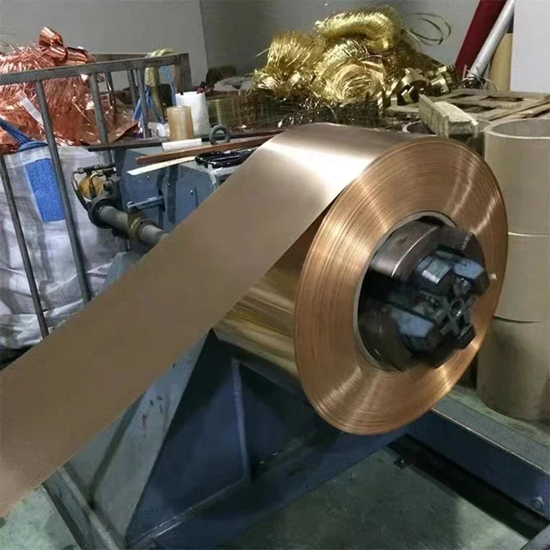 1PCS C5191 Phosphor Bronze Strip, Wear Resistant Tin Bronze Sheet for Spring, Elastic Copper Tape, Laser Cut