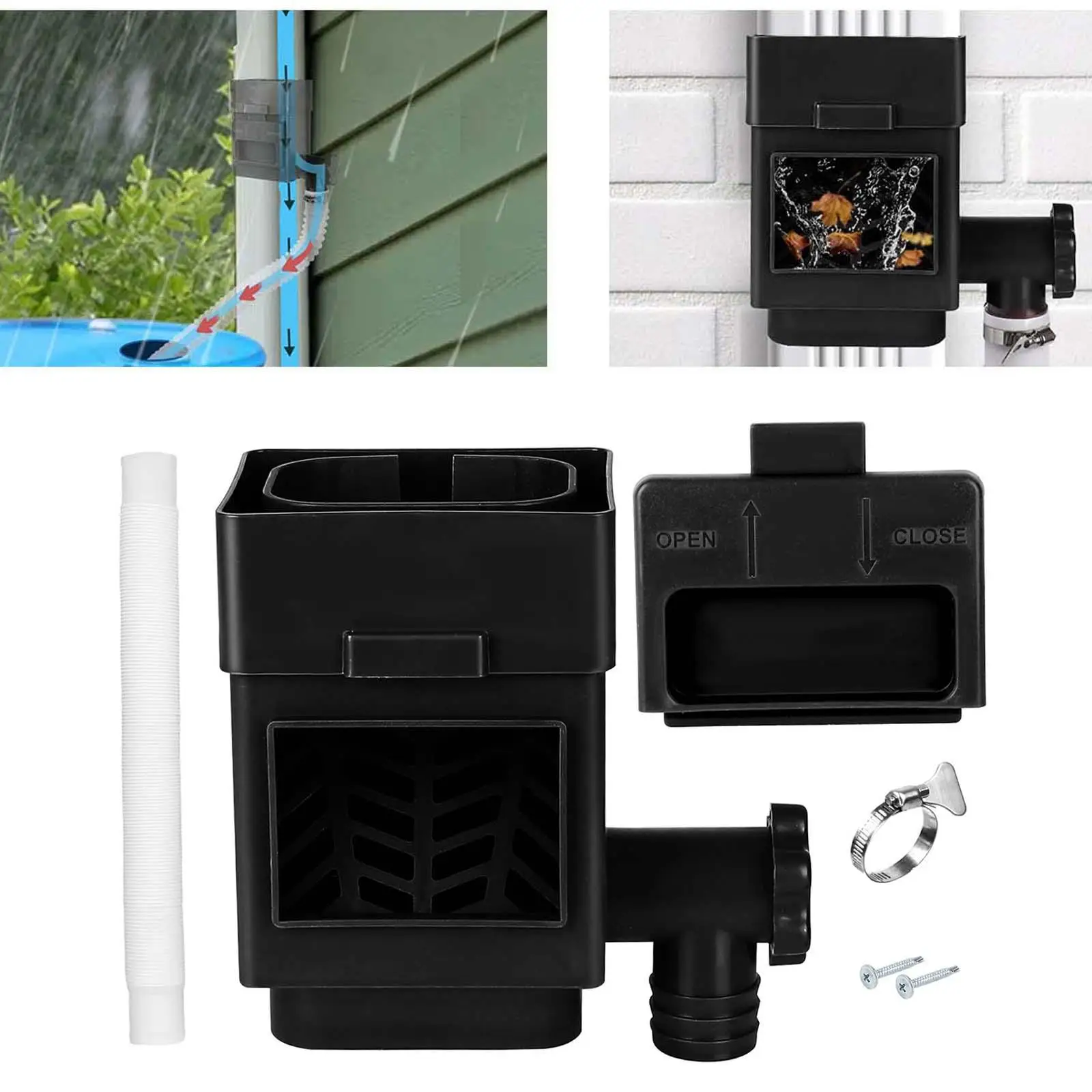Rain Water Collection System Wear Resistant Rainwater Collector for 2 inch x 3 inch Downspouts Watering Yard Gardening Lawn
