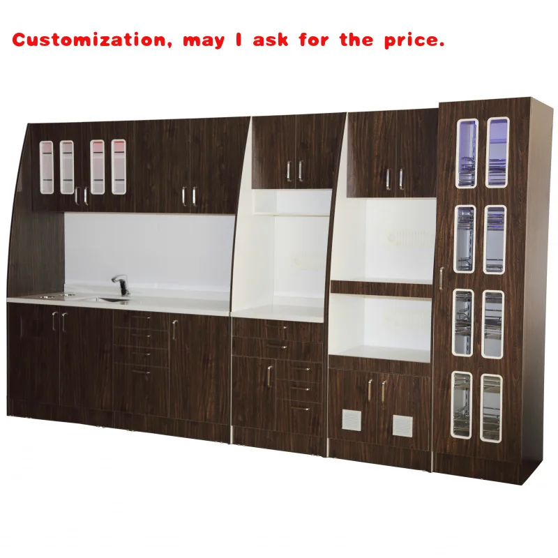 

на заказ. Стоматологическая мебель Комбинированный стоматологический шкаф с раковиной