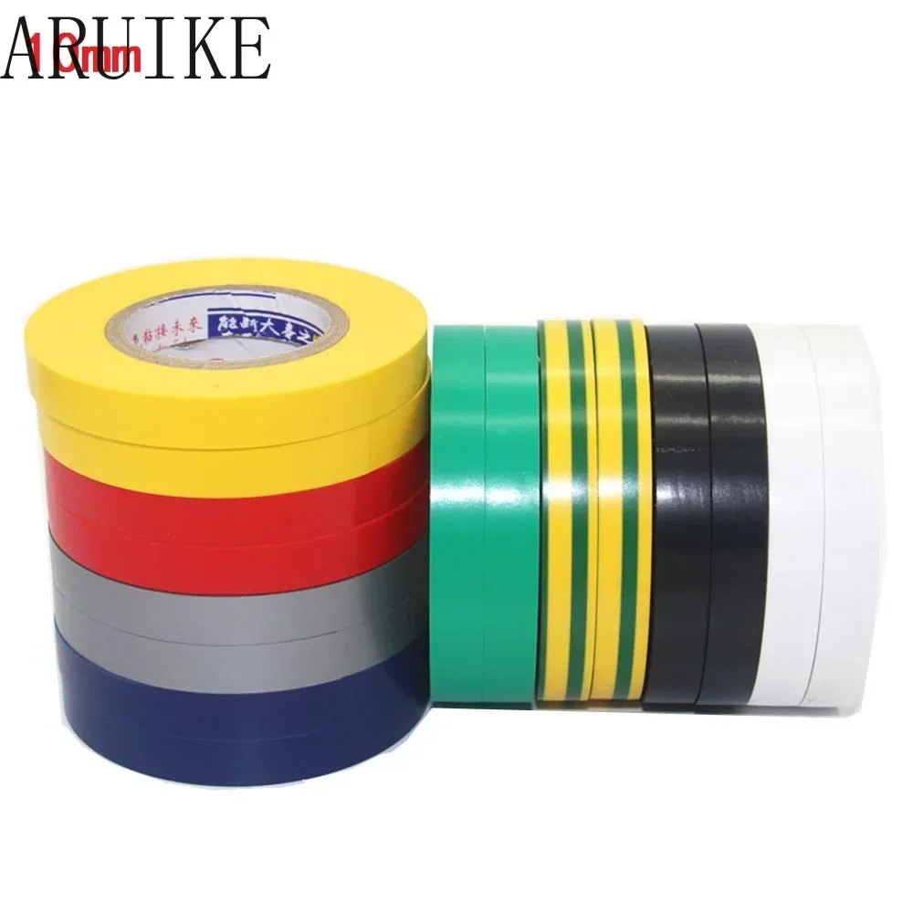 Electrical Tape 10mm X18 Meter Long 18mm Insulation Black Large Volume  Multi-color for Wire Charging Cable DIY Tool