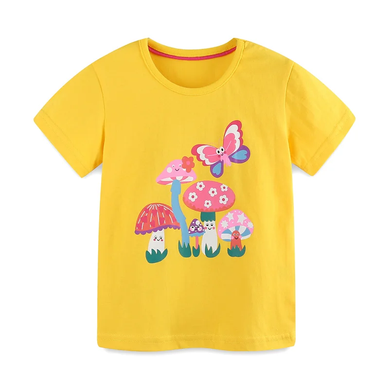 

Jumping Meters New Summer Girls Cartoon Tees Print Baby T shirts Fashion Cotton Boys Girls Tops Hot Selling Toddler Clothes