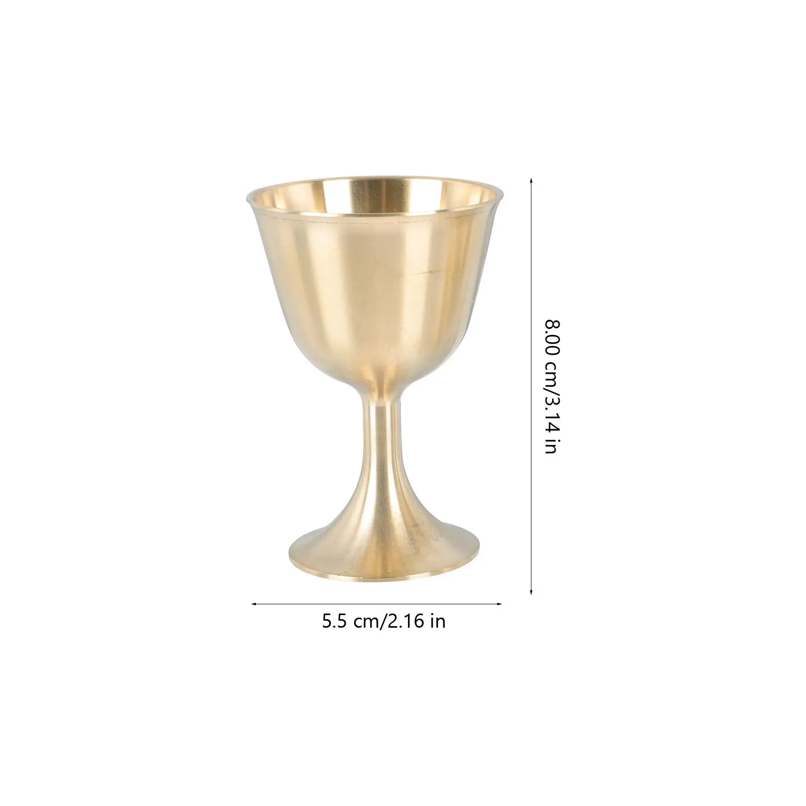 

3pcs Brass Wine Cups Retro Copper Temple Cups Decorative Holy Desktop Fortune Wealth God Cup Metal Chalice