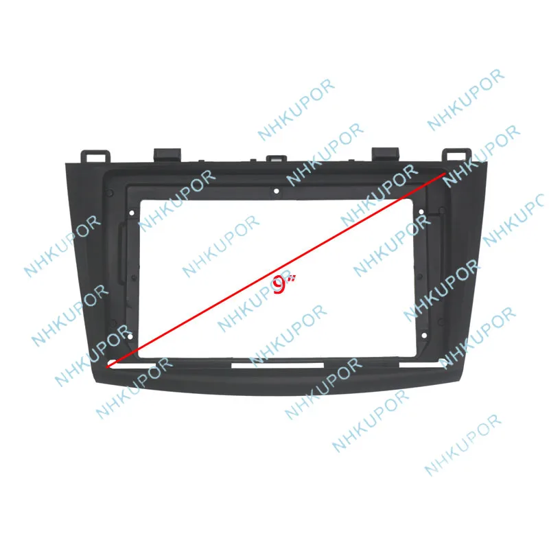 طقم إطارات ستيريو تلقائي لمازدا 3 Axela 2009 2010 2011 2012 2013 راديو السيارة تثبيت لوحة القيادة فآسيا جبل الحافة غطاء #5