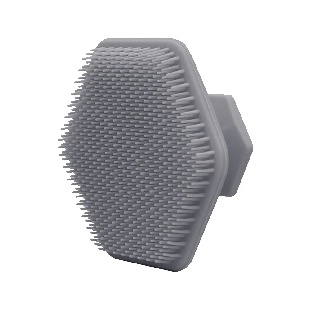 Silicone Facial Cleaning Brush No Slip Handle Deep Clean Exfoliating Brush Mini Massage Function Manual Face Exfoliator