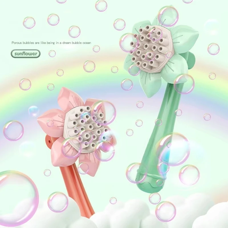 Sunflower Shower Bubble Machine 23 Hole Bubble Toy