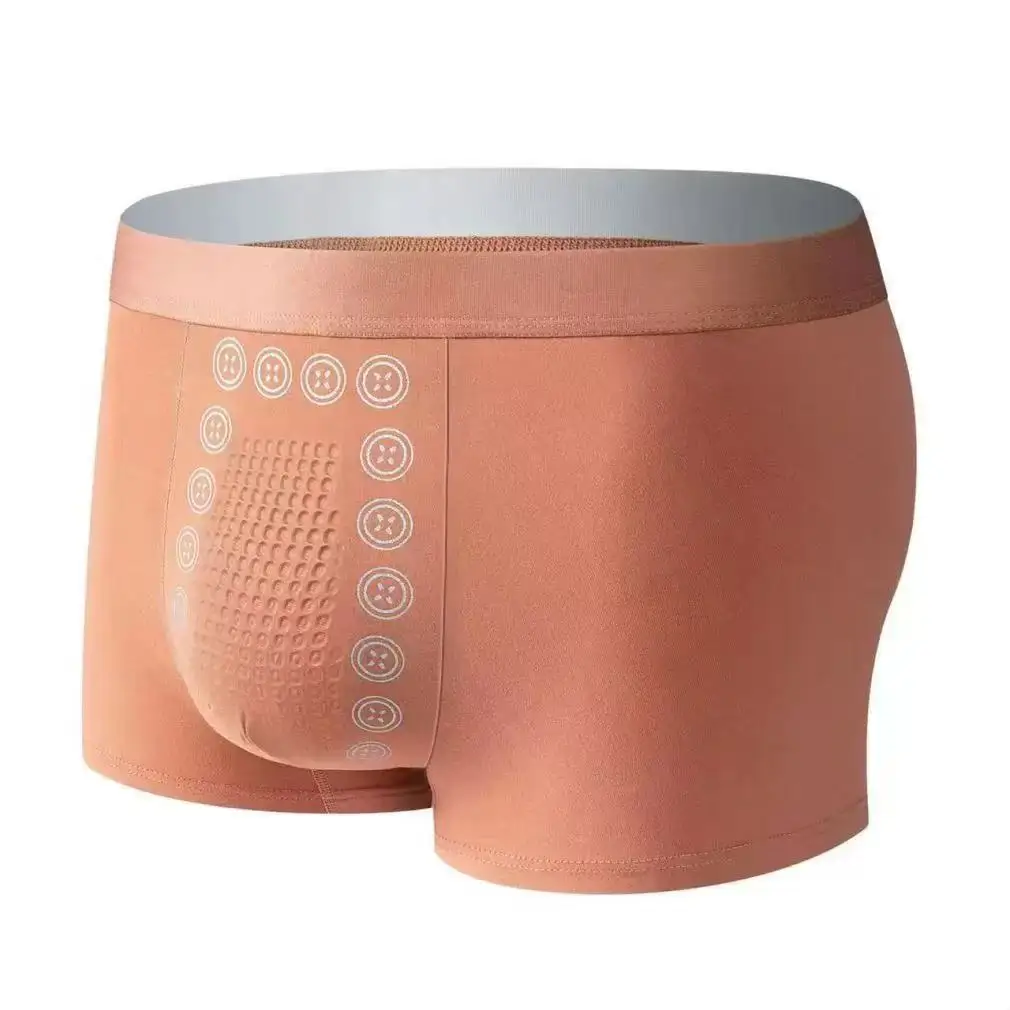 2PCS Men's Modal Boxer Briefs Soft Breathable Skin-friendly Antibacterial High Elastic Waist Loose Comfy Non-binding Trunks