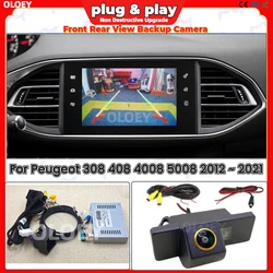 Reverse Camera For Peugeot 308 408 4008 5008 2012 ~ 2021 OEM Screen Update Front Rear View Camera No Need Programming