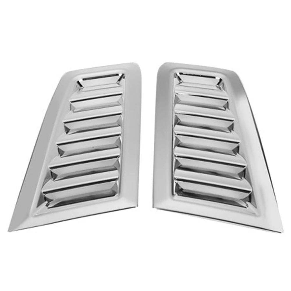 

A040-Car Front Engine Hood Bonnet Vents Hood Air Outlet Universal For Ford Focus MK2 ST For Fiesta For Mustang Chrome