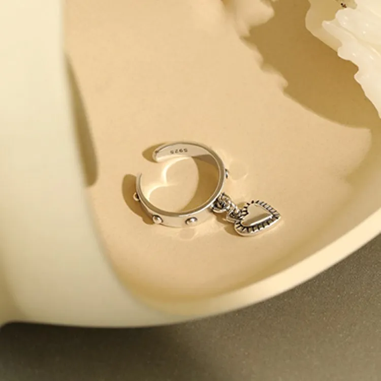 Personality Punk New In Heart Rings For Women Lady Resizable Size Rings Original Design Charm Trend Party Jewelry