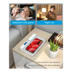 Transparent Smart Timer Phone Locker Box Self-Discipline Cell Phone Timed Lock Box Mobile Timing Lock Case Storage Box