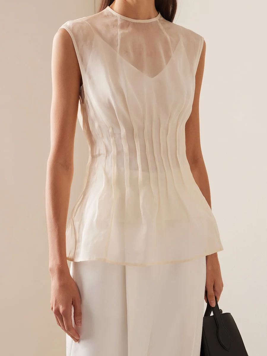 

Petrarchan Sonnet Svel irt Translucent Sle Summer New Faionable Top для молодых женщин, оригинальный дизайн, чистый...