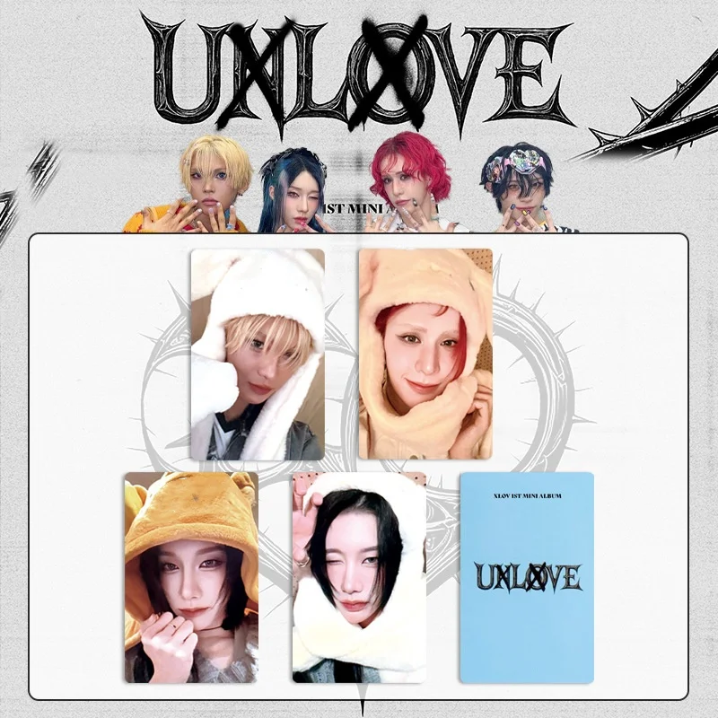 KPOP XLOV Album UXLXVE Glossy Photocard High Quality INS Style