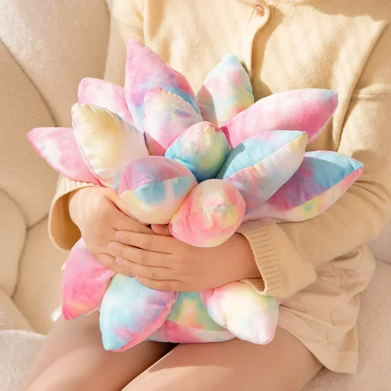 Simulation Succulent Plant Plush Pillow Lifelike Potted Plushies Toy Stuffed Soft Cushion Seat Home Decor Girls Birthday Gifts
