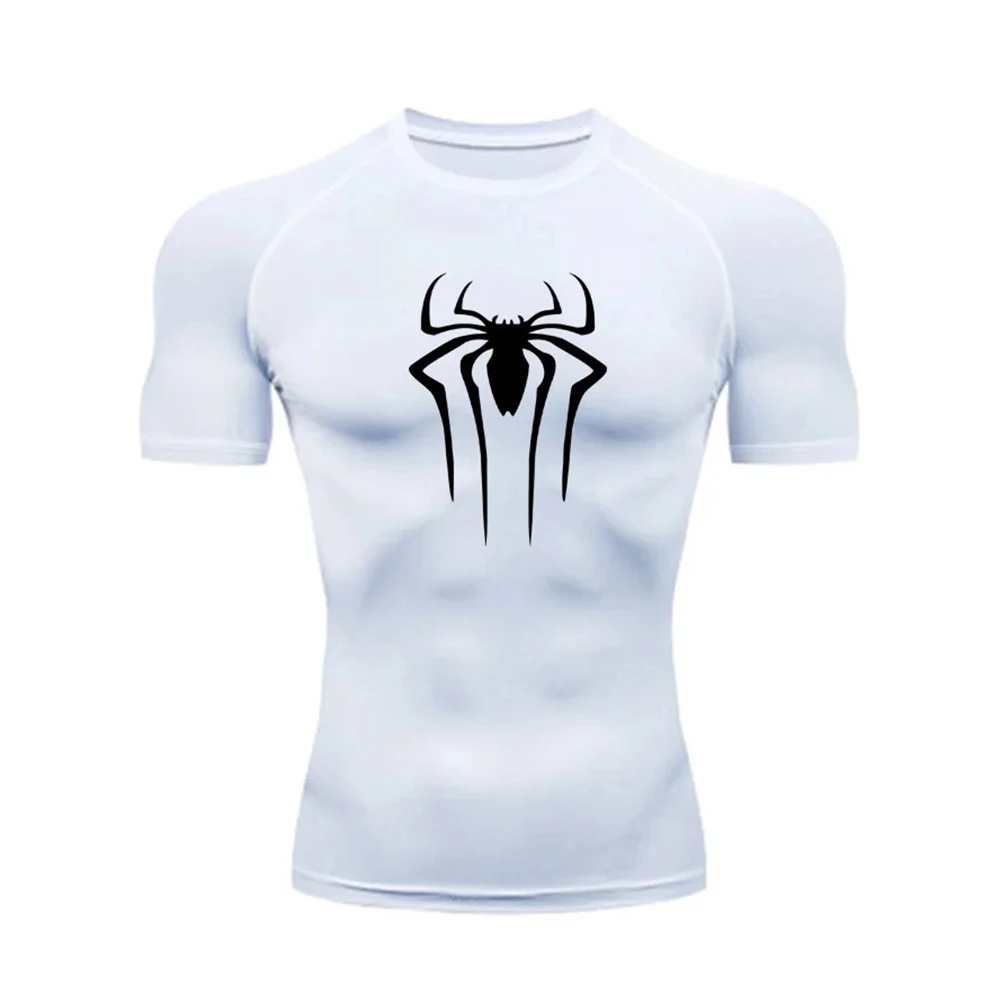 Men\'s Compression Shirt Fitness Sport Running Tight Gym T-Shirts Athletic Workout Quick Dry Tops Tee Summer Short Sleeve