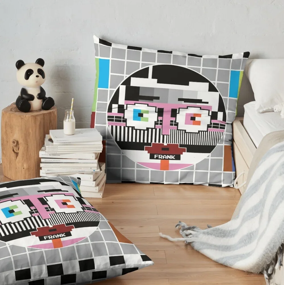 Frank Sidebottom Testcard Pattern Square Pillow Case Sofa Decorative Throw Pillow Cushion Cover Home Accessories