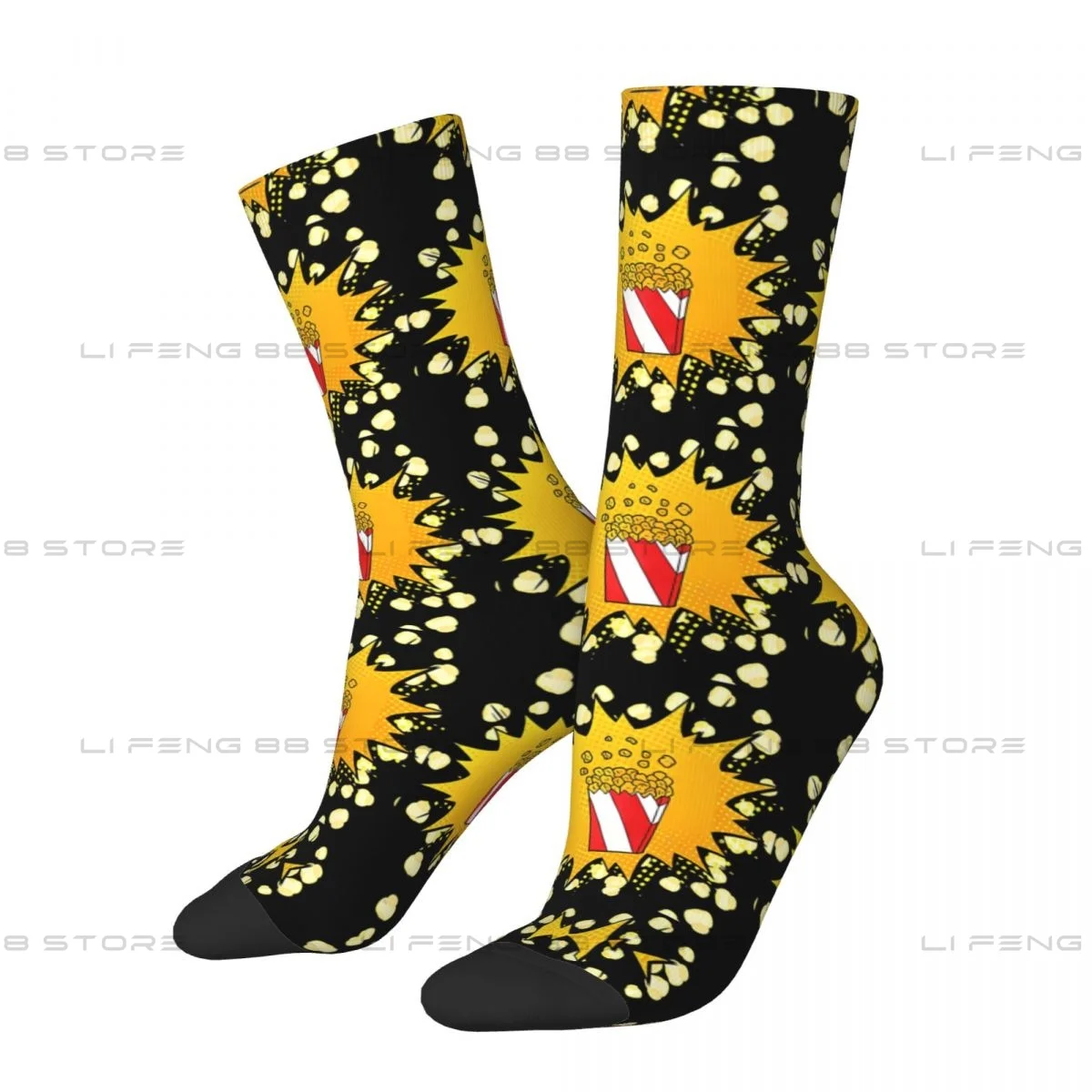 Popcorn Unisex Winters ocken Radfahren Happy Socks Street Style verrückte Socke