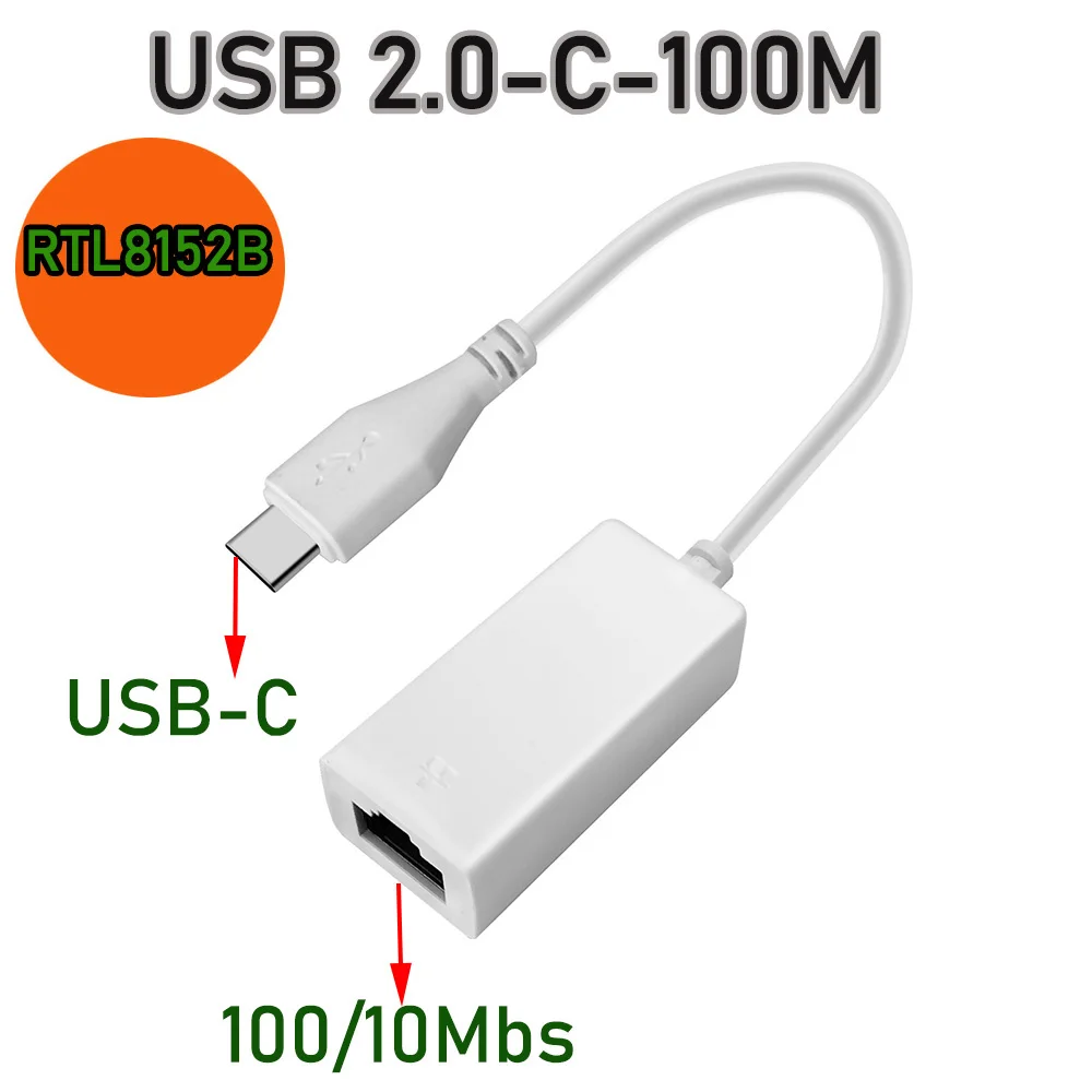 USB C Ethernet Adapter 1000/100Mbps USB USB C network adapter Gigabite 100M fast ethernet adapter for Apple Mac OS.win 11/10