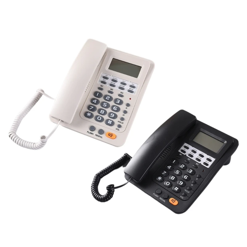 Landline Desktop Corded Telephone with CallerID Display Last Number Redial Suitable for Home Office or Hotel Use English