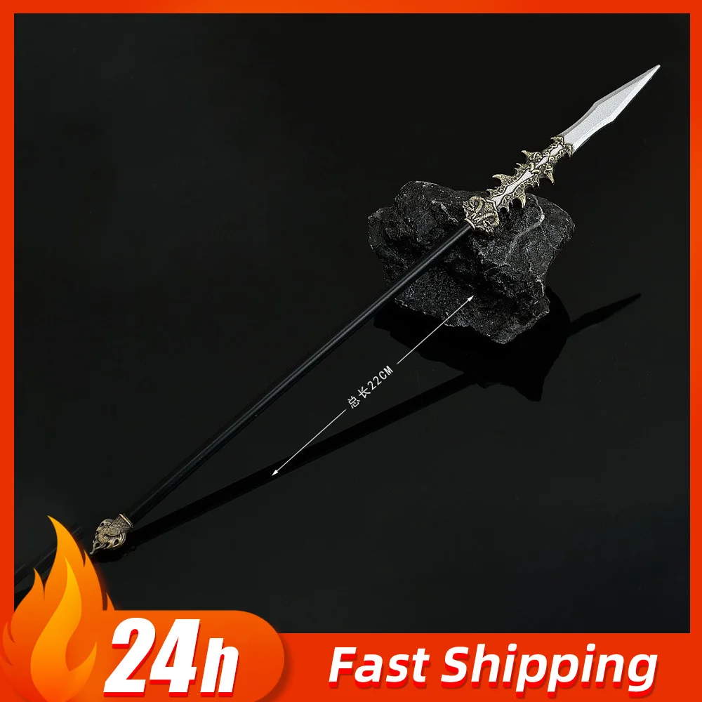 22cm/8.66in Model broń chińskich sztuk walki - Drakonitka, metalowa figurka, kolekcjonerski ornament, zabawka dla chłopca, prezent