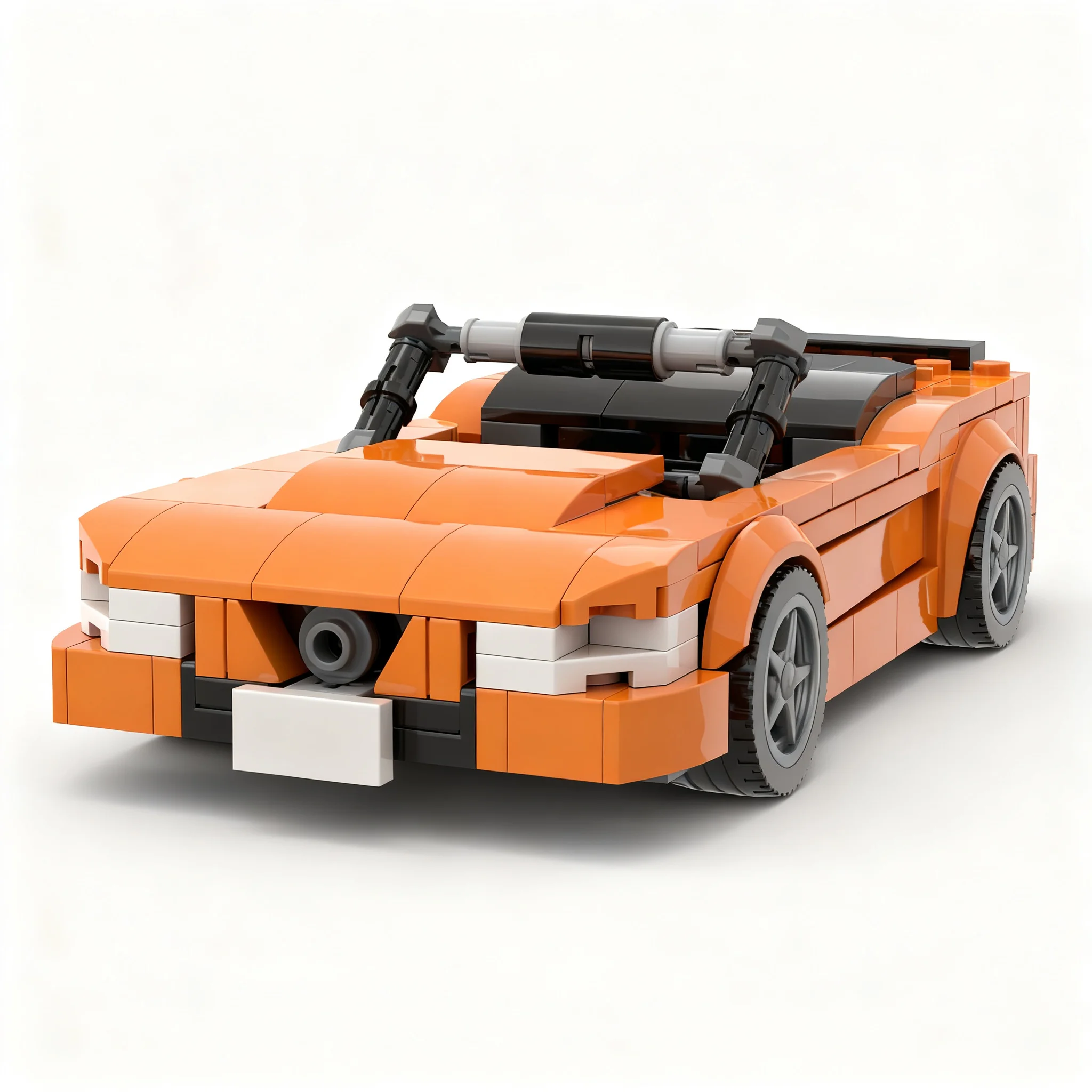 252pcs MOC City Champions '04 Fordes Mustangs SVT Cobra Convertible - Alternate Build Model Building Blocks Christmas Gift Toys