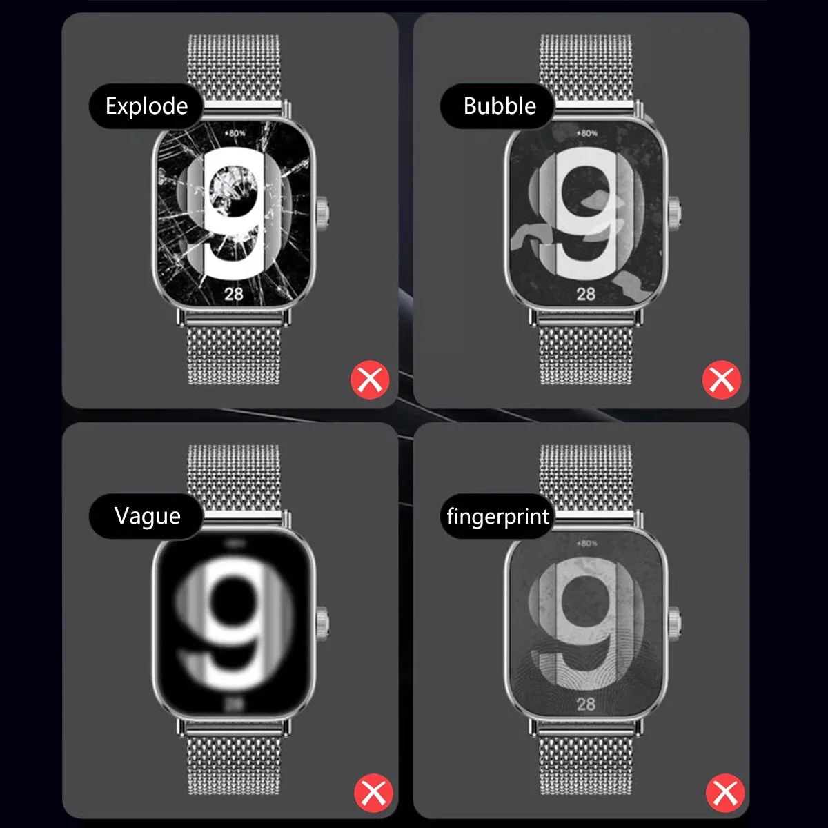 9H Premium Tempered Glass for Xiaomi Redmi Watch 4 Smart Watch Clear HD Screen Protector for Mi Redmi Watch 4 Protective Film image 5