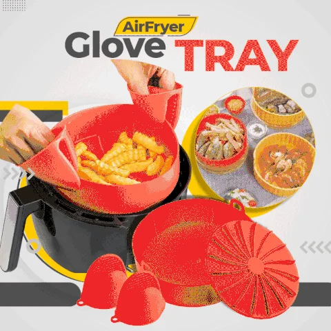 

AirFryer Silicone Pot Multifunctional Air Fryers Accessories Bread Fried Chicken Pizza Basket Baking Tray Non Stick Baking Bake