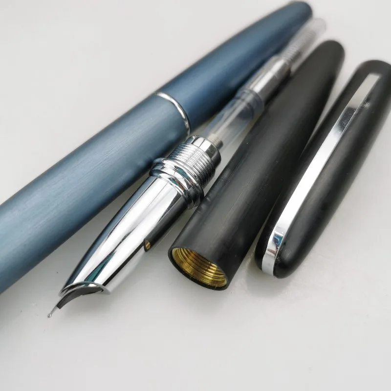 Full Metal Wire Drawing Process Fountain Pen Rotating Ink Absorber 2.6mm Large-sized Ink Pen Professional Stationery Calligraphy
