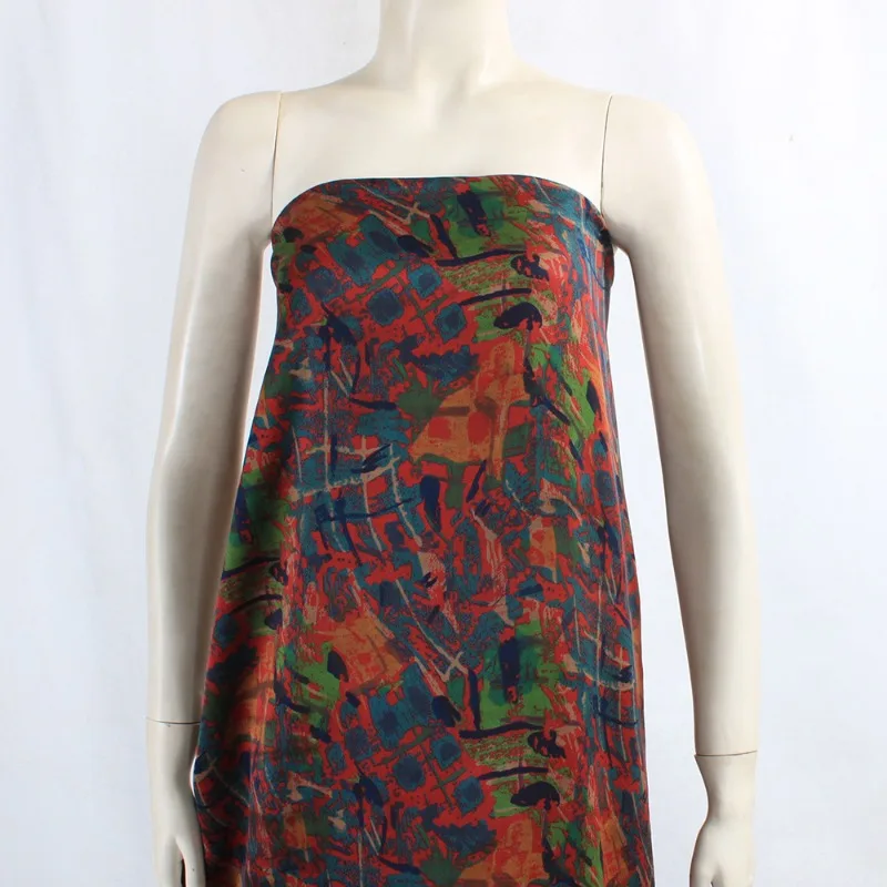 

Garment fabric, new, silk fragrant cloud yarn satin scopoly silk, cuff 9256