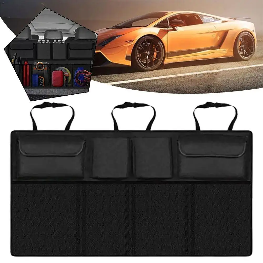 Car Trunk Car Organisers Backseat Hanging Car Organisers With 8 Large Storage Bag Trunk Organizer For SUV Truck Space Saving Exp