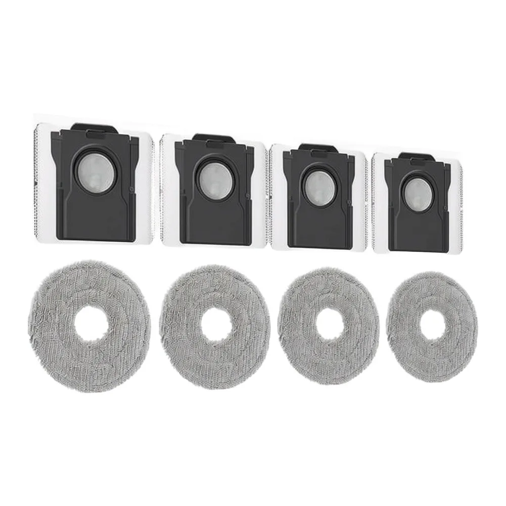 For Dreame For MOVA for p70 Pro for Ultra Compatible Dust Bags for Plus Microfiber Mopping Pads 4 Pack Dust Bags 4 Pack Cleaning