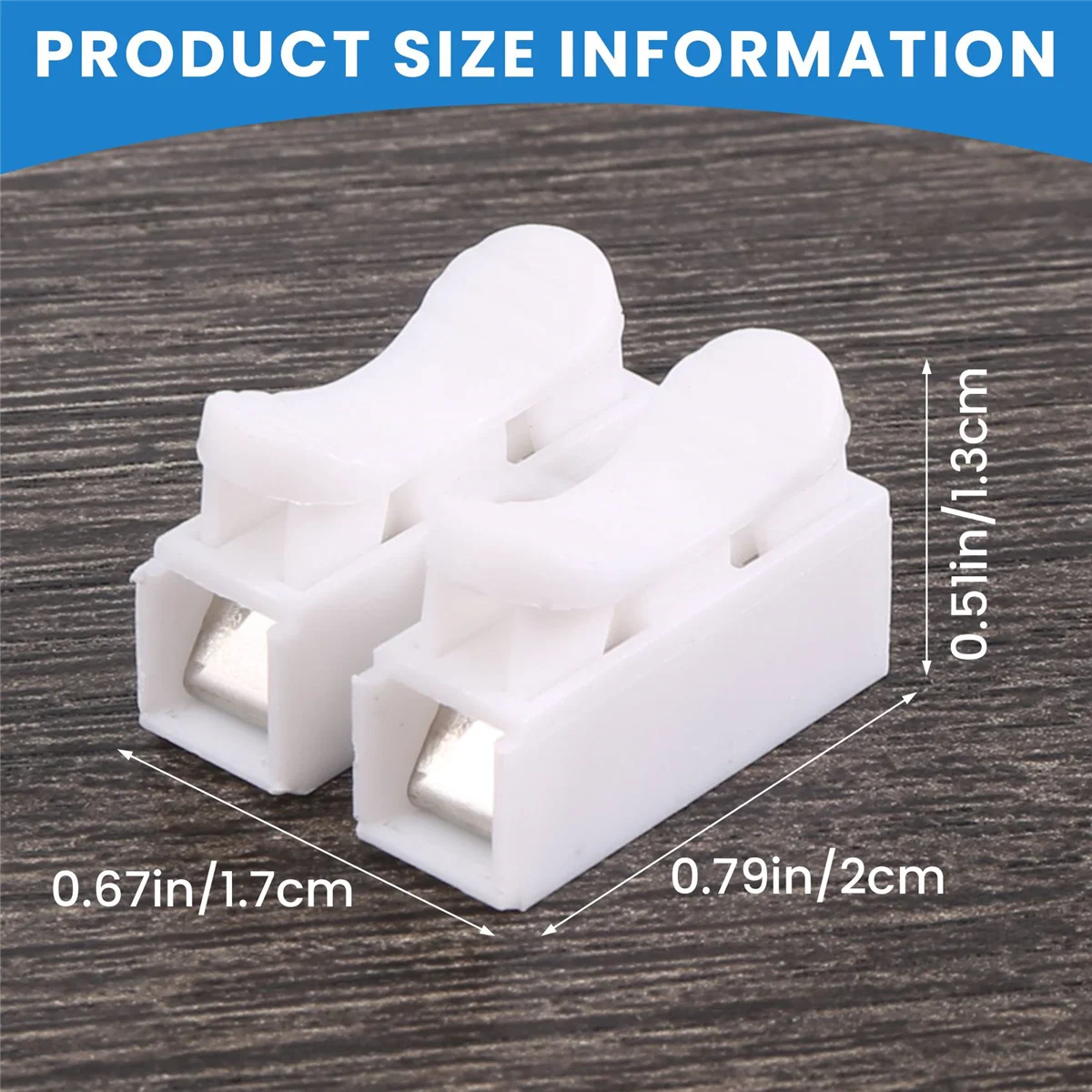 50PCS CH2 Spring Quick Wire Connector Cable Clamp Terminal Block Connector for LED Strip Light
