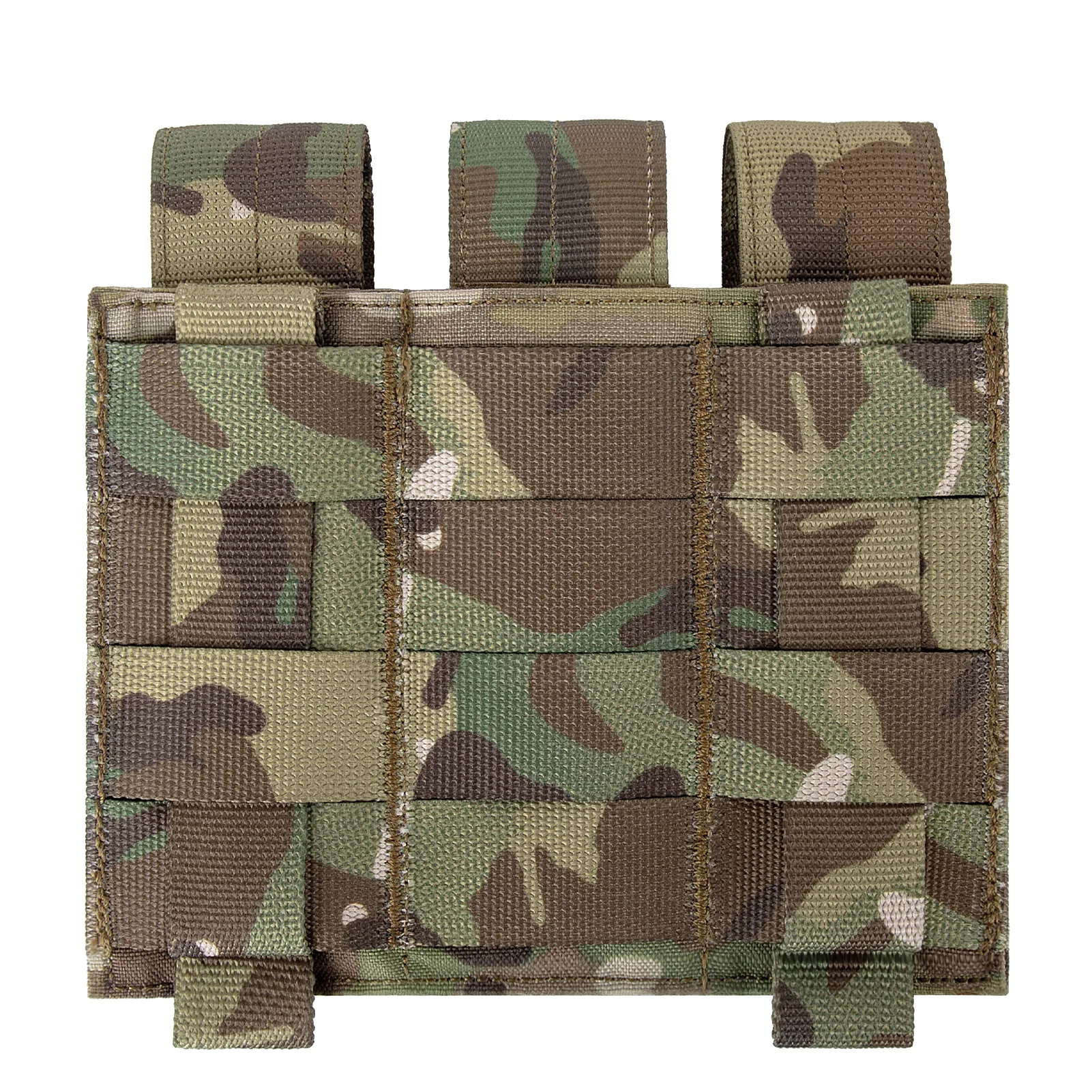 KRYDEX Tactical Modular 9mm Triple Mag Pouch MOLLE Single Double Stack Pistol Magazines Case Hunting Accessories