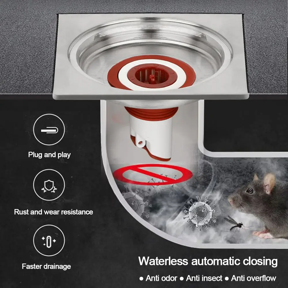 Useful ABS Shower Floor Drain Anti-odor Dectable Fast Drainage Floor Drain Backflow Preventer Universal Sink Strainer