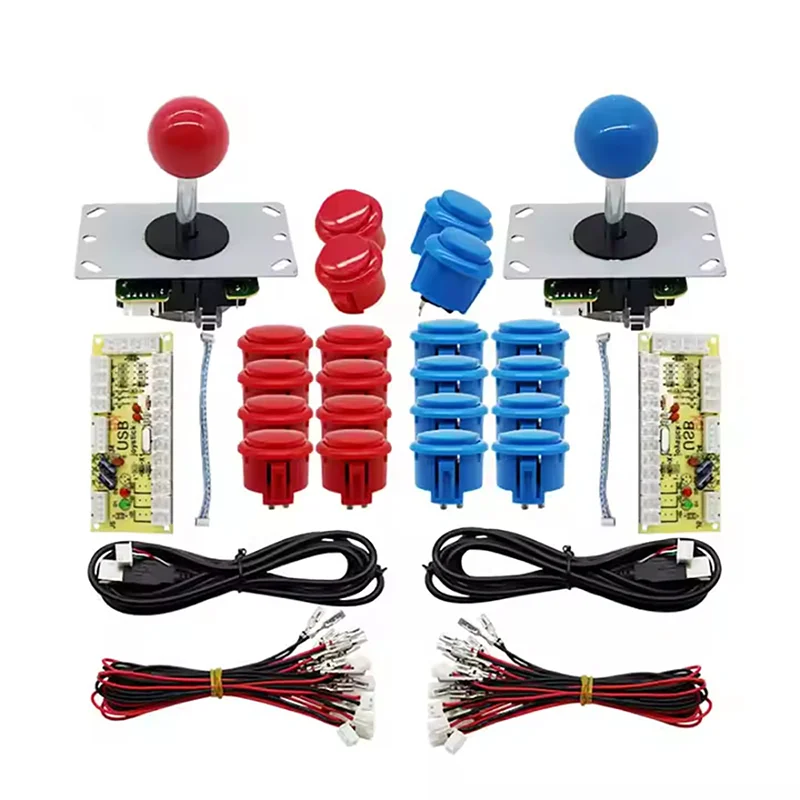 

DIY Arcade Cabinet Kit Zero Delay USB Encoder to PC 8Way Joystick Diy Kit LED Push Button for Game Machine